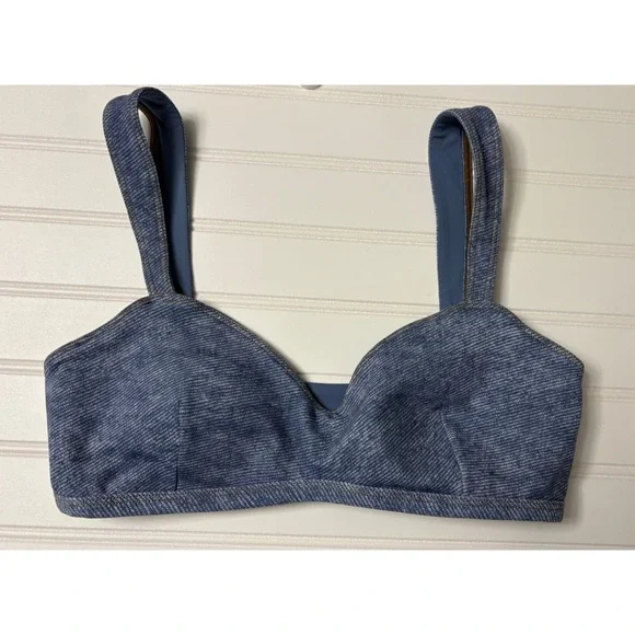 LULULEMON Everlux Sweetheart Sport Bra Medium Shorts Set Size 6 Light Blue NWOT